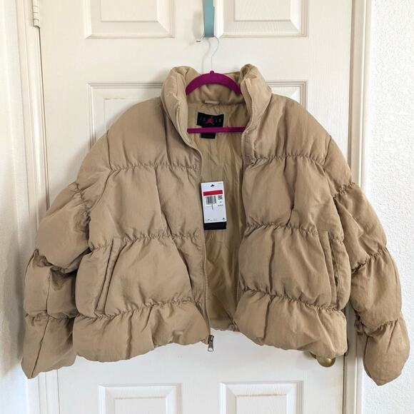 NIKE Air Jordan Water Repellent Nylon Puffer Jacket Puffer Jacket Size L - Picture 2 of 11